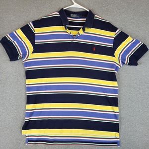 Polo by Ralph Lauren Shirt Adult Medium Stripes Collared Short Sleeve Mens